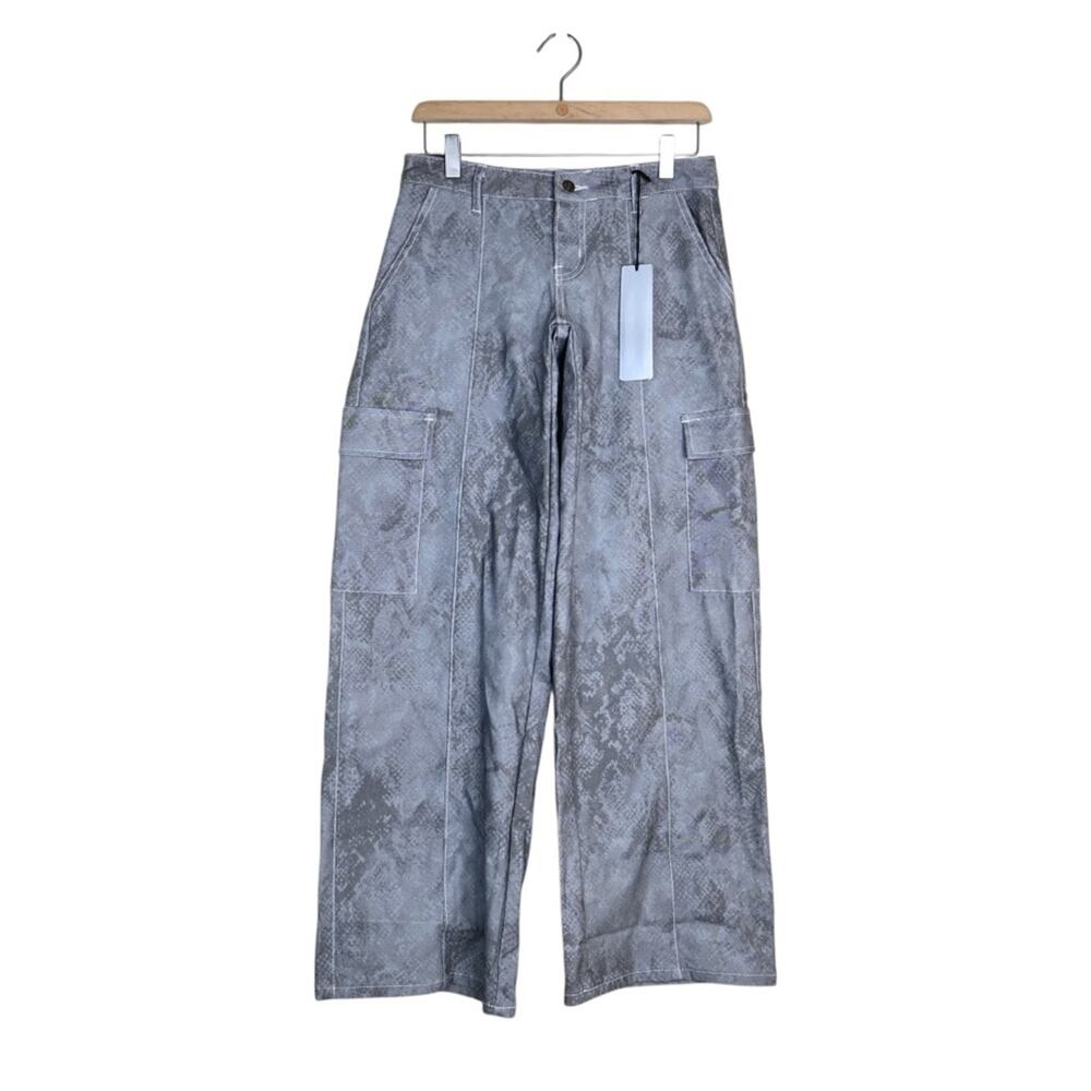 Madden Girl Womens 3 Loose Fit Snake Print Cargo Pants NEW